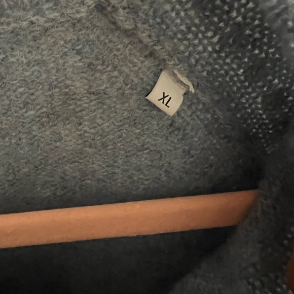 NNO7 No Nationality NATHAN 100% Pure New WOOL SWEATER Light Blue Size XL - Picture 7 of 7